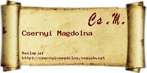 Csernyi Magdolna névjegykártya