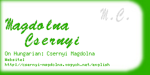 magdolna csernyi business card